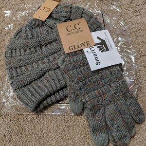 CC beanie and gloves